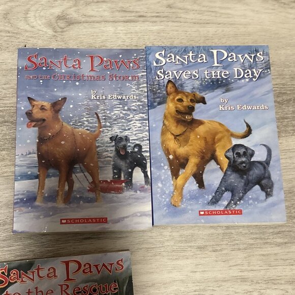 Santa Paws Book Lot 7 Holiday Chapter Books Puppies Lost Dogs Nicholas Edwards - Picture 4 of 7